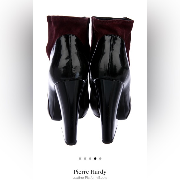 Pierre Hardy Brown and Black Ankle Boots - Picture 4 of 5